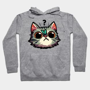 Confused butterfly on cat nose Hoodie